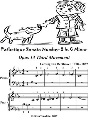 cover image of Pathetique Sonata Number 8 in C Minor Opus 13 3rd Mvt Beginner Piano Sheet Music